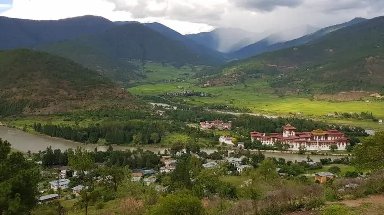 Landscape in Punakha, Bhutan