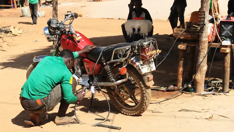 Rural welders use mini-grid electricity to generate income (Photo: Energy Change Lab)
