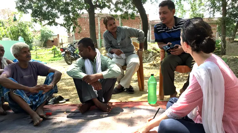 IIED senior researcher Susannah Fisher conducts research in Gorakhpur in India