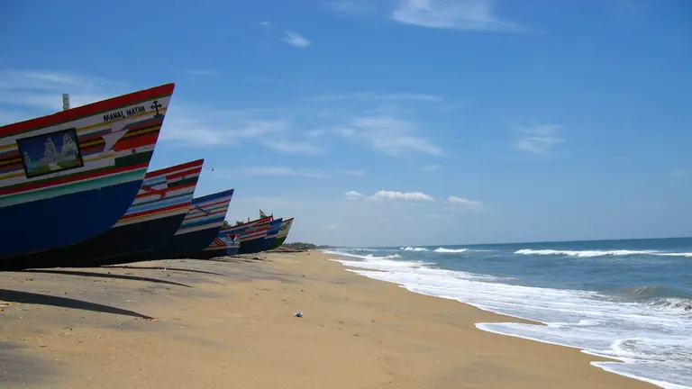 Fishing boats on the Bay of Bengal