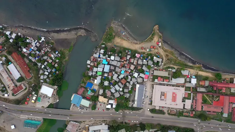 Aerial view of Honiara, Solomon Islands