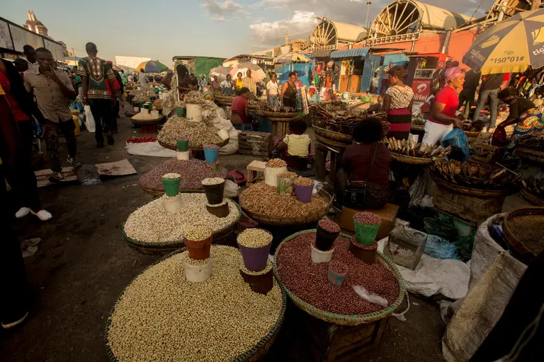 Food market in Lusaka, Zambia.