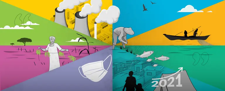 A year of change IIED annual review 2020 hero illustration