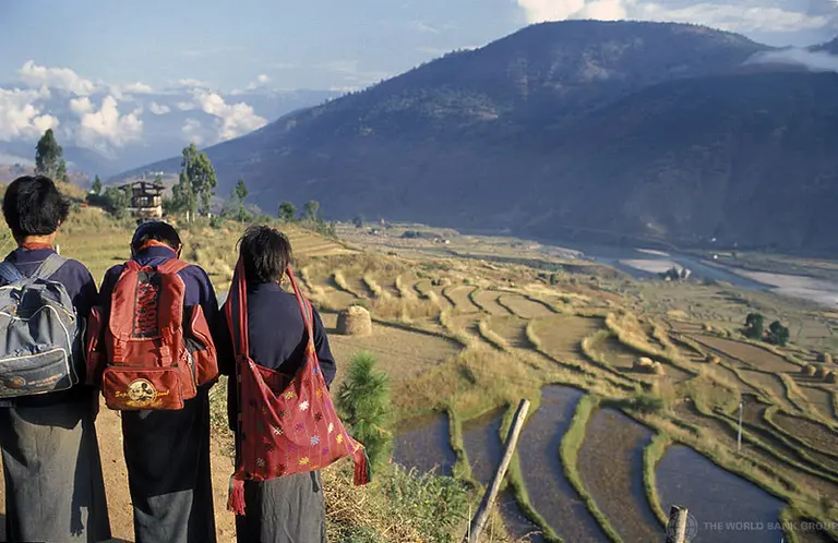 Youth looking at a landscape 