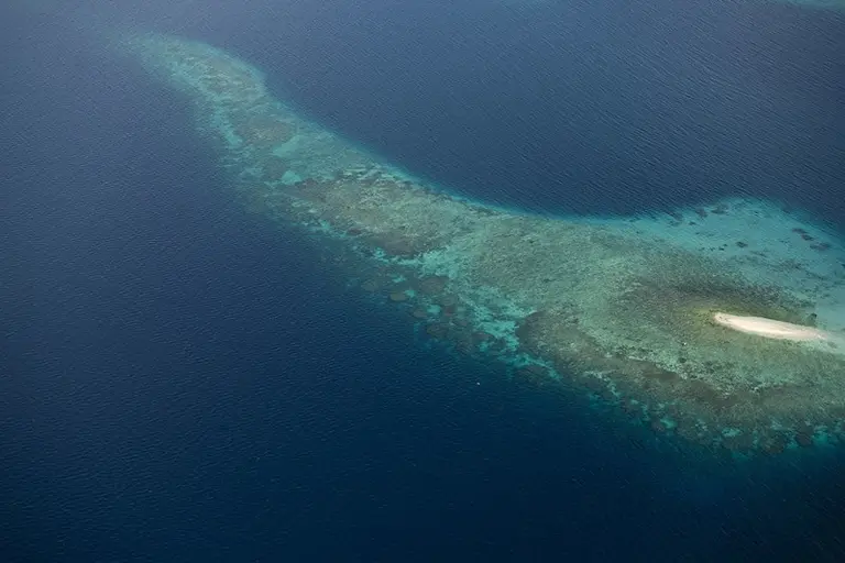 Aerial view of Marovo Lagoon, Solomon Islands