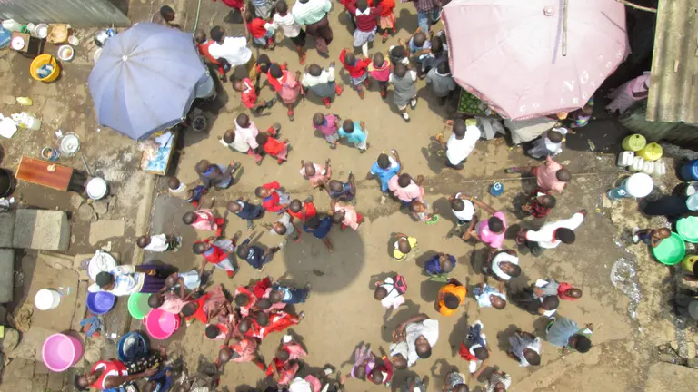 Aerial photo of Mathare