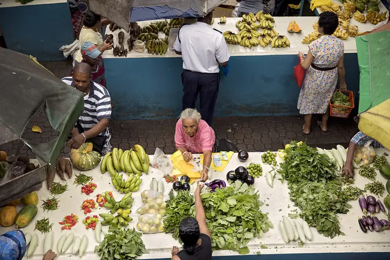 Street vendor selling vegetables