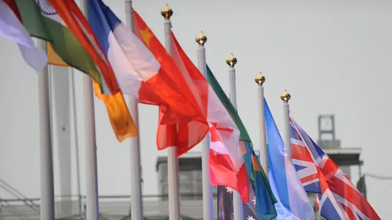 World flags flying 