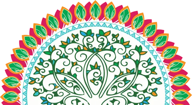 Forest and Farm Facility branding leaf mandala