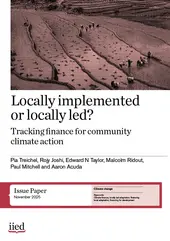 Cover of the paper, Locally implemented or locally led?