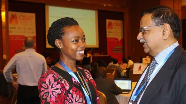 Man and woman talk to each other