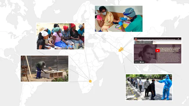 Map with overlaid photos