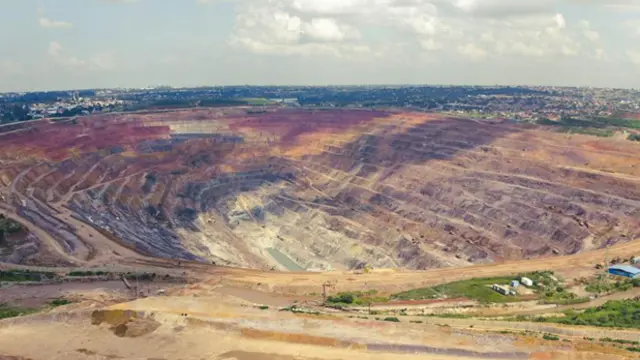 An open-cast mine