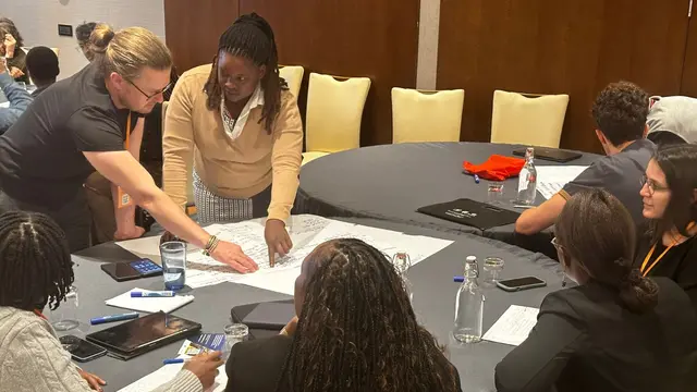 Participants discussing how to develop a successful climate adaptation enterprise.