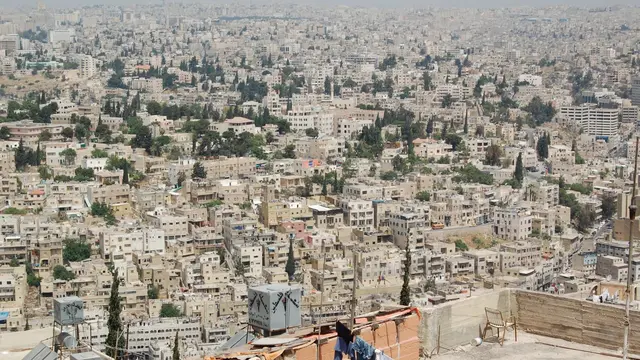 Panoramic view of Amman, Jordan circa 2009.