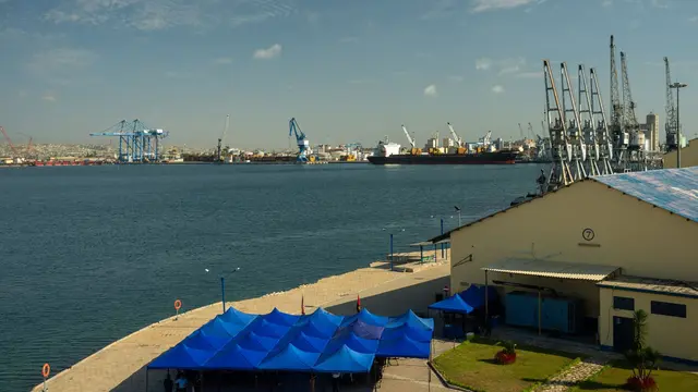 Ships parked in Lobito Corridor.