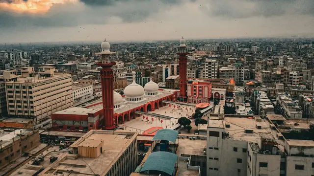 Aerial view of downtown Karachi.