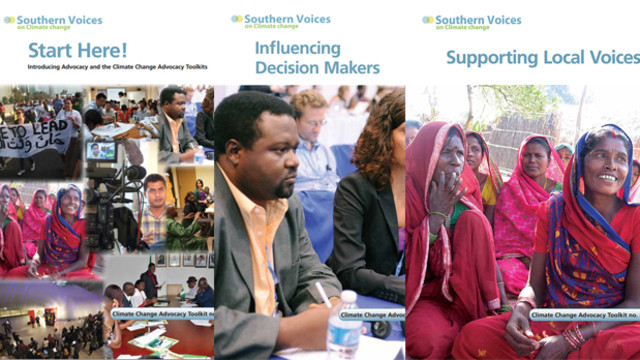 Nine toolkits are available to share the experiences of Southern networks carrying out climate change advocacy (Image: Southern Voices)