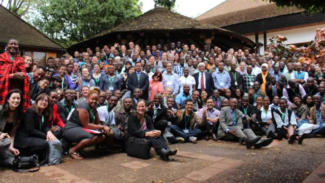 Participants of the CBA9 conference in Kenya in 2015 (Photo: Matt Wright/IIED)