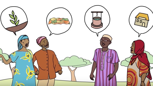 Screenshot from animation explaining how decentralised climate funds operate (Image: Near East Foundation)