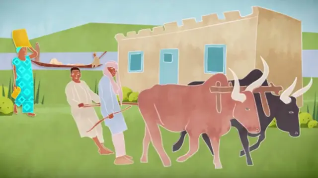 An image from new animation Securing the land rights of people affected by dams in West Africa (Image: Hands Up/IIED)