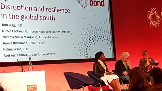 IIED senior associate Halina Ward, centre, at the Bond session on disruption and resilience in the global South