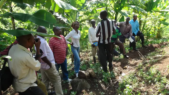 Field visit as part of the Mountain Ecosystem-based Adaptation project, Mount Elgon, Uganda (IUCN)