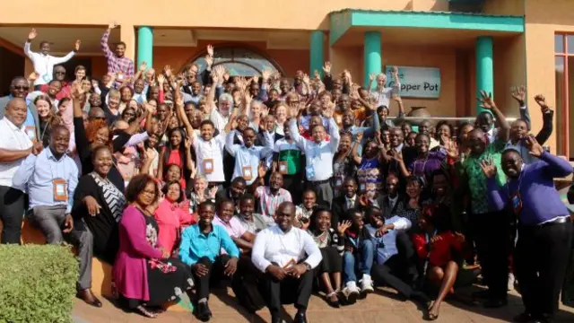 CBA12 participants wave goodbye after another successful event (Photo: Teresa Corcoran/IIED)