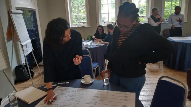 People undertaking workshop activities