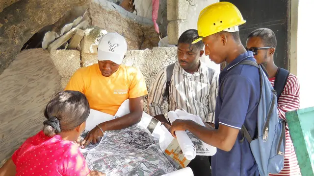 People looking at a map