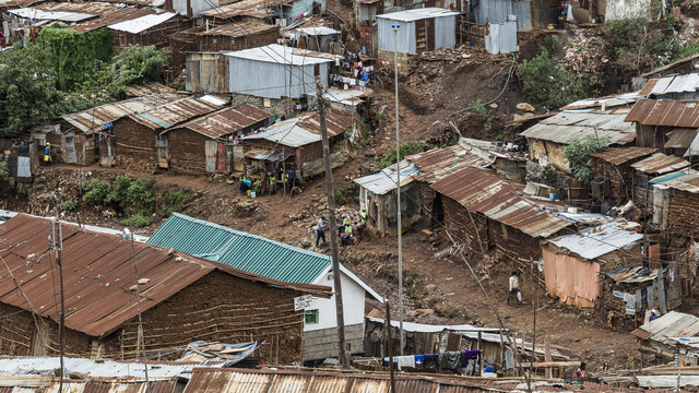 A road in Kibera informal settlement