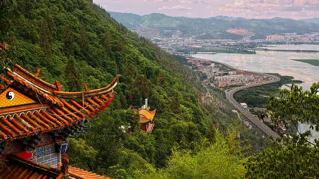 Aerial view of Kunming, Yunnan Province, China