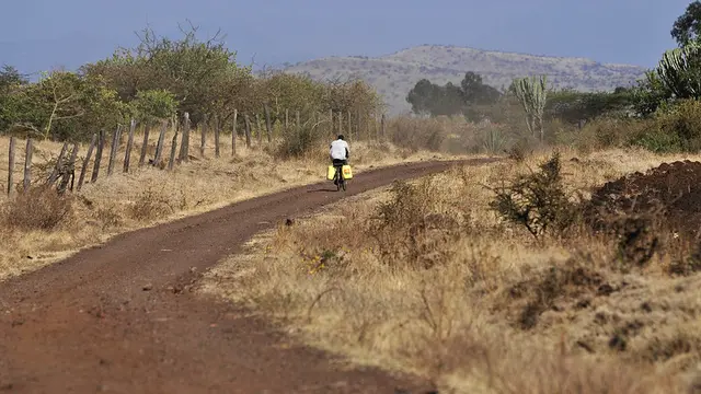 Arid landscape in the Mount Kenya region 