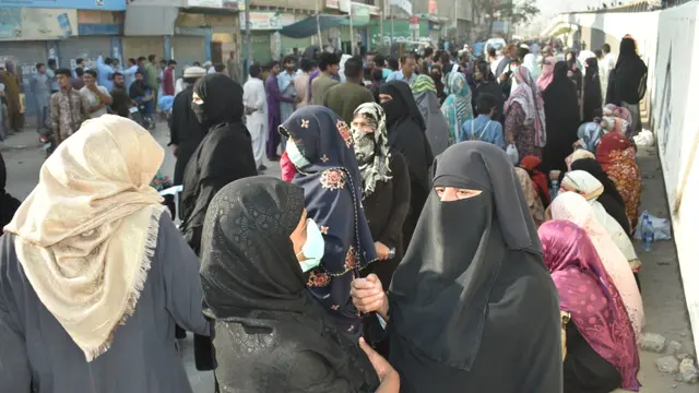 Women demonstrating