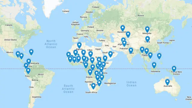Screenshot of map