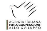 Italian Agency for Development Cooperation (AICS) logo.