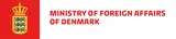 Ministry of Foreign Affairs, Denmark logo.