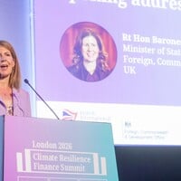 This photo shows the Rt Hon. the Baroness Chapman of Darlington, Minister of State for Development in the UK, speaking during the opening plenary.