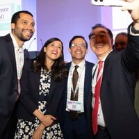 This photo shows a participants taking a selfie in-between sessions. 