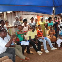 Participants met residents of Kanyonko, a local community next to the Nsuaem Top mine. Mining can be a source of much-needed employment and income for local communities where there are few economic alternatives (Photo: Friends of the Nation)