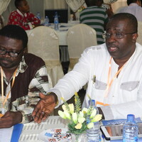 Toni Aubynn, right, is chief executive of the Minerals Commission of Ghana, the country's mining sector regulator and promoter of investment and good practice. He chairs the Learning and Leadership group which has been set up as a result of the dialogue process (Photo: Friends of the Nation)