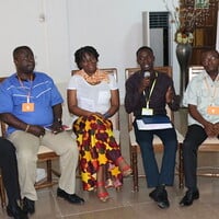 Ghana's Learning and Leadership Group includes representatives of government, business, small-scale mining, women's groups and academia. They were tasked by stakeholders at the dialogue event with implementing the roadmap for participatory sector reform (Photo: Friends of the Nation)